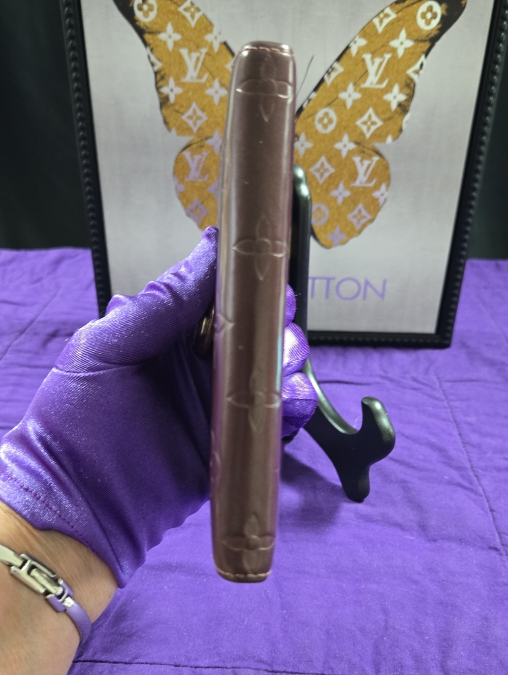 Vintage Louis Vuitton Matte Vernis Burgandy Monogram Agenda PM with COA - Picture 13 of 14